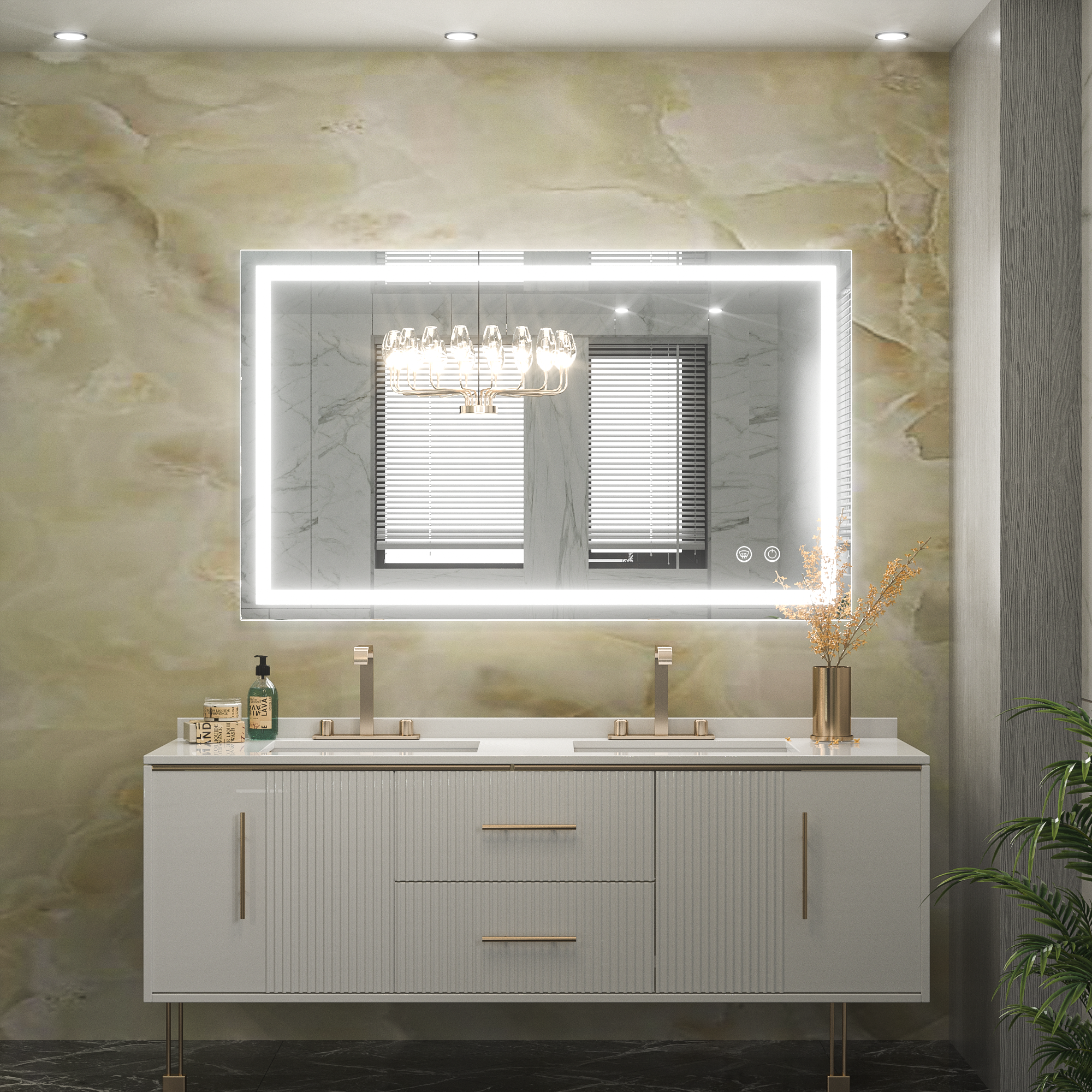 TETOTE Frontlit LED Bathroom Mirror with Lights – Tetote