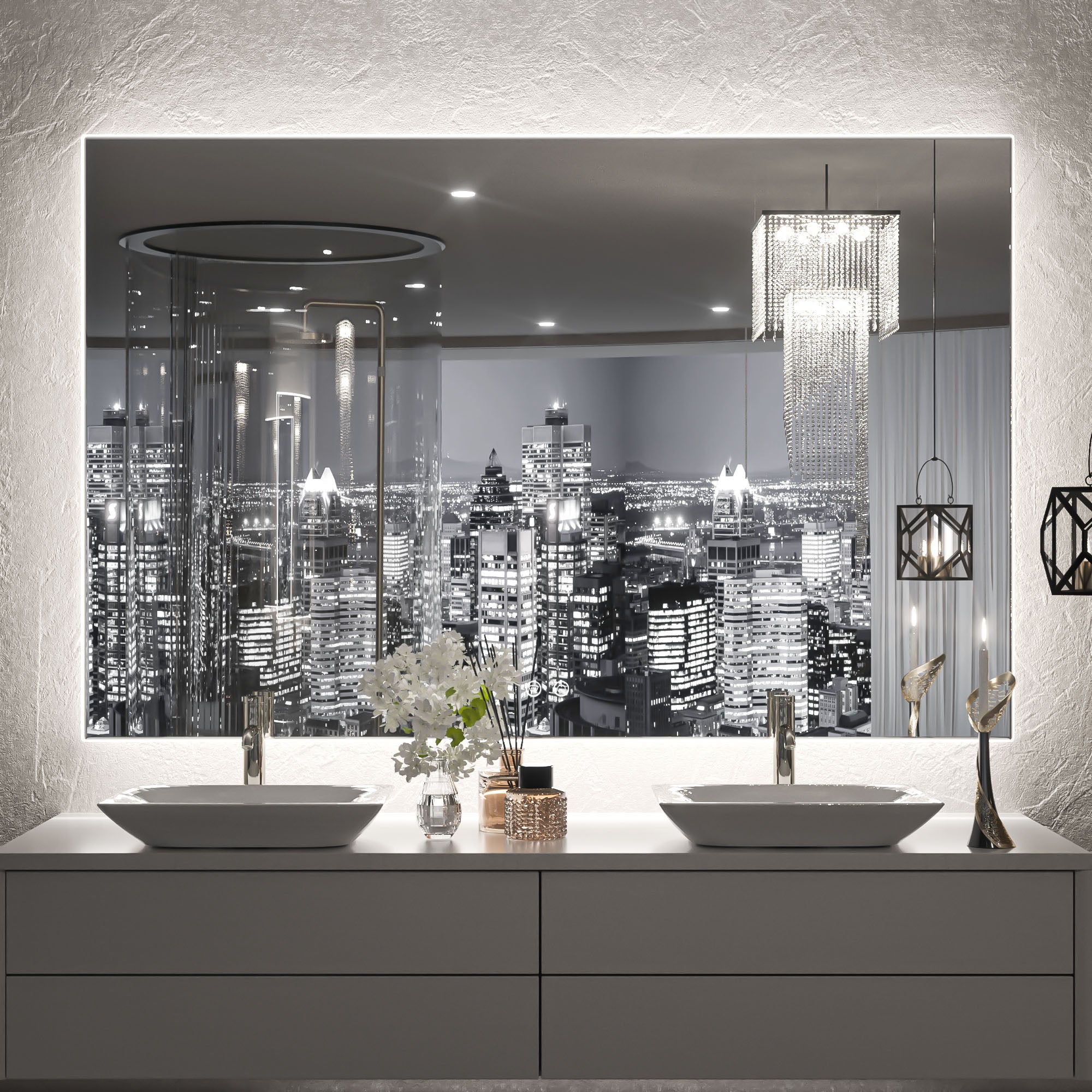 TETOTE Backlit LED Bathroom Mirror with Lights – Tetote